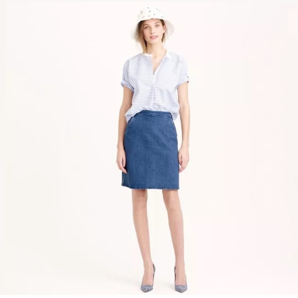 NWT J.Crew High Waist Denim Mini Skirt